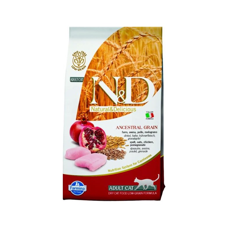 Farmina N&D cat AG adult, chicken, spelt, oats & pomegranate 1,5 kg